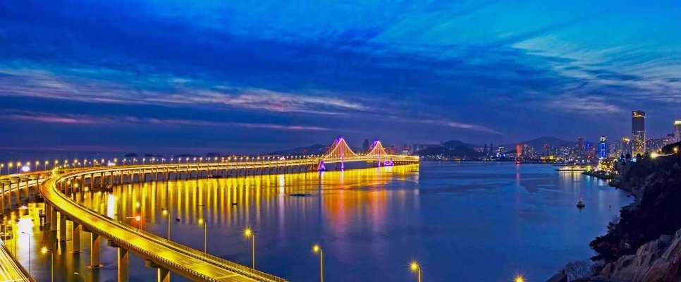 大連新海灣大橋——國內首座海上地錨式懸索橋
